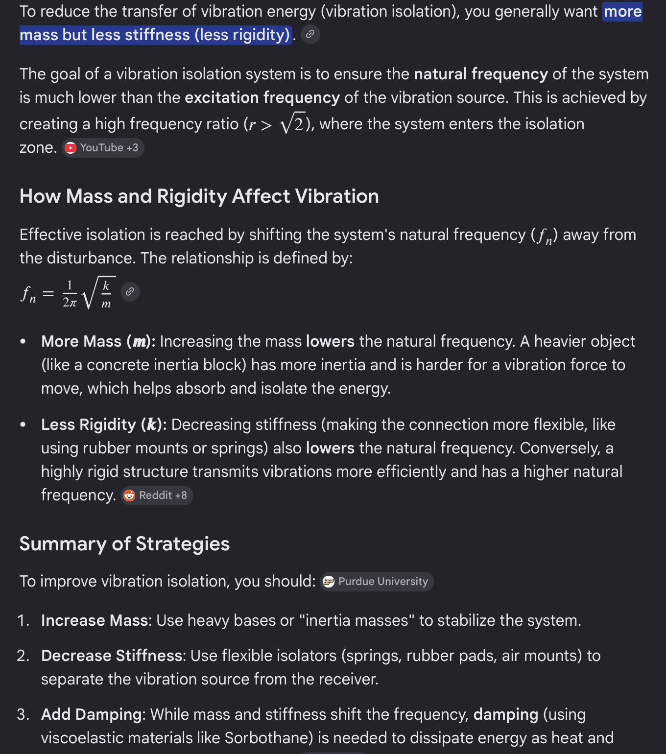 Softer spring and heavier mass lower the resonant frequency