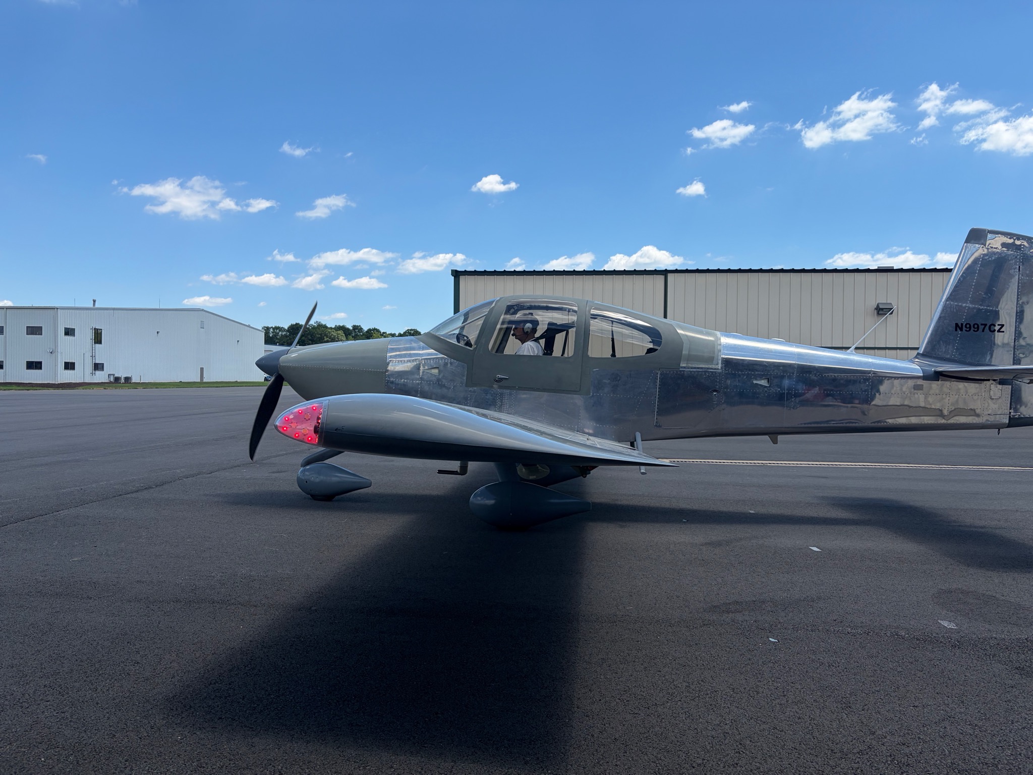 N997CZ on the ramp at KHEF, ready for Harry's first flight