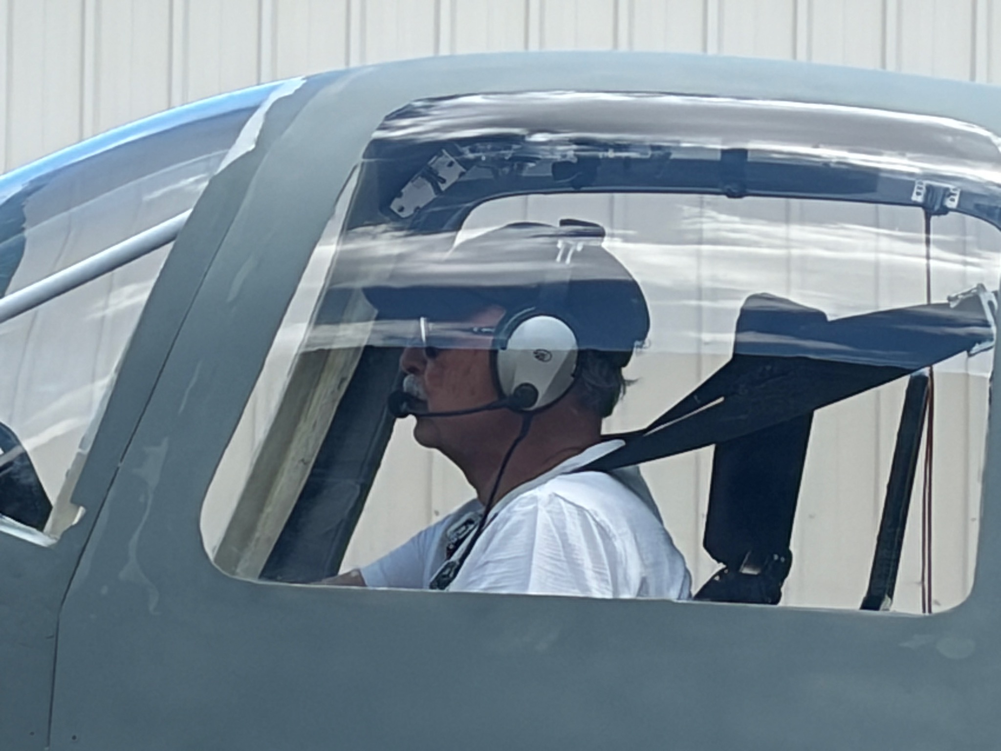 Harry in the left seat of N997CZ before his first flight in the -10